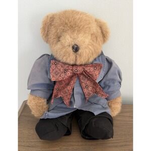 Vintage Tender Heart Treasures Teddy‎ Bear Plush 12" Dressed Stuffed Toy